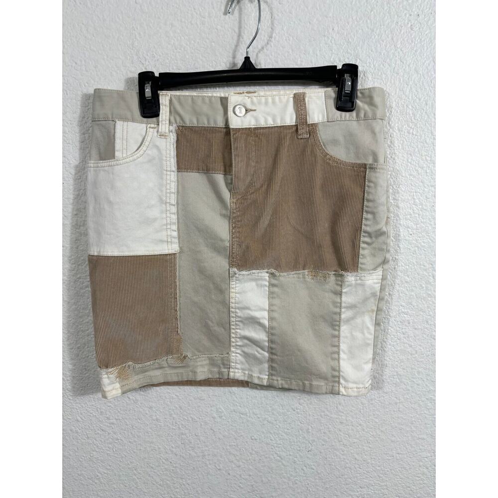 Anthropologie Pilcro and the Letterpress Skirt Size 28 Mini Patchwork Corduroy